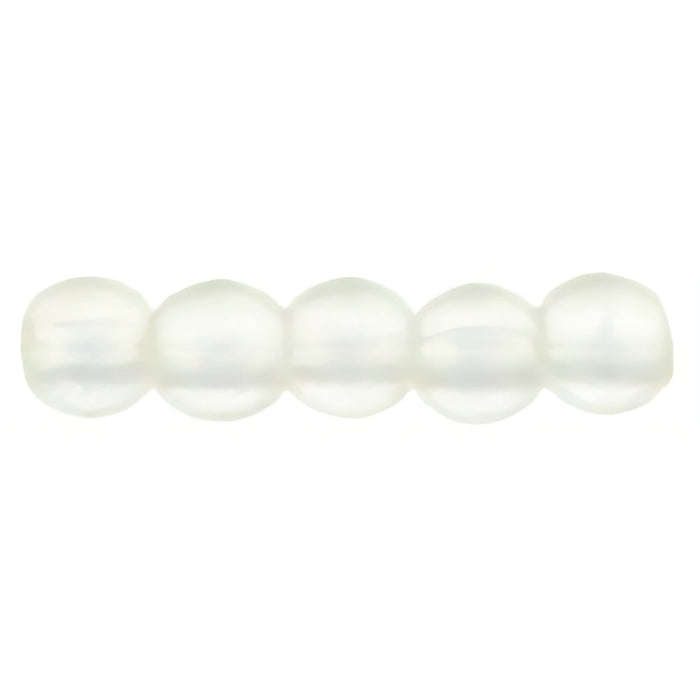 Czech Round Beads 2mm Sueded Gold Crystal