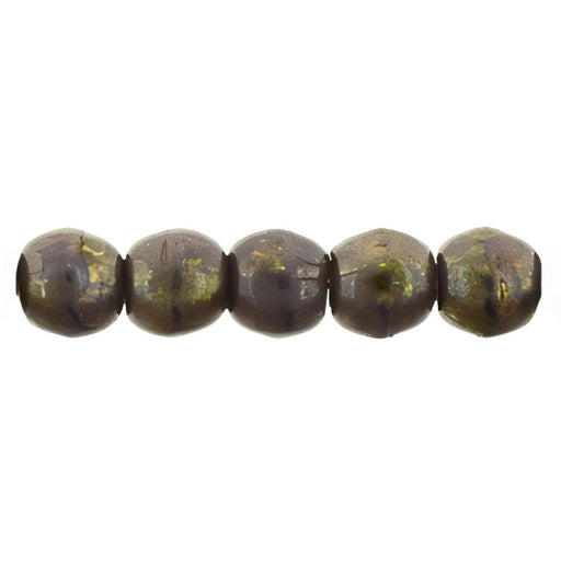 Czech Round Beads 2mm Opaque Purple - Bronze Picasso