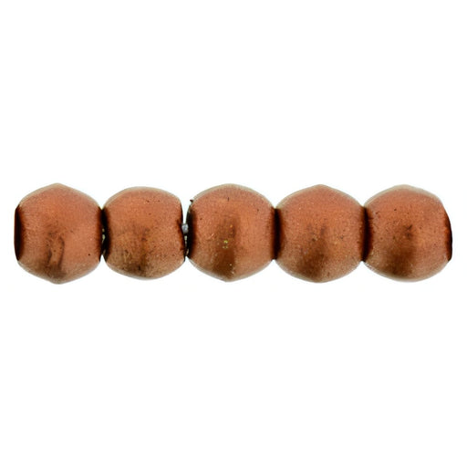 Czech Round Beads 2mm Matte - Metallic Antique Copper