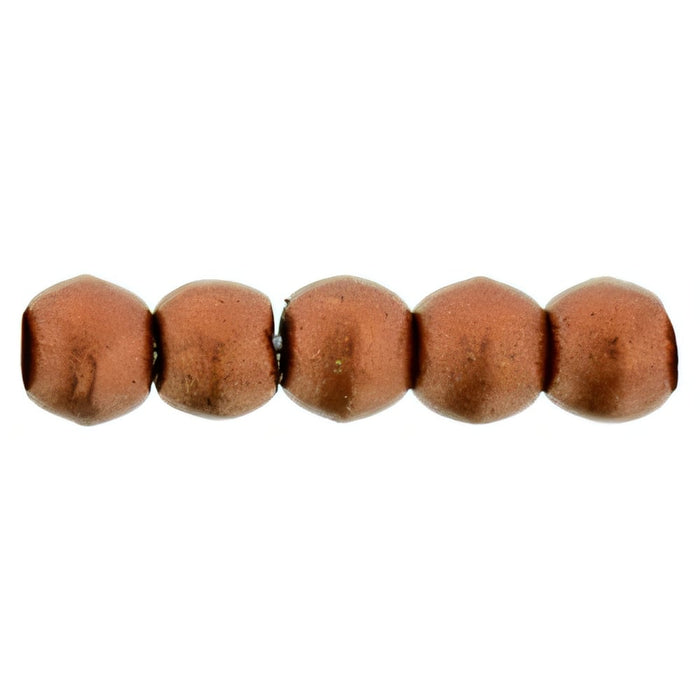 Czech Round Beads 2mm Matte - Metallic Antique Copper