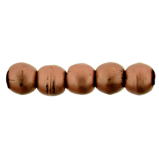 Czech Round Beads 2mm Matte - Metallic Bronze Copper