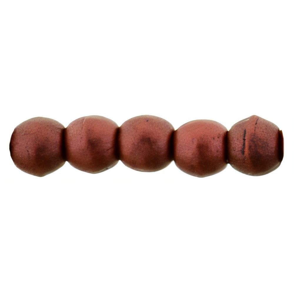 Czech Round Beads 2mm Matte - Metallic Lava