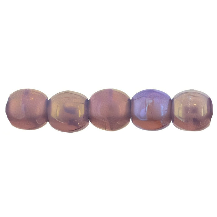 Czech Round Beads 2mm Luster Iris - Milky Amethyst