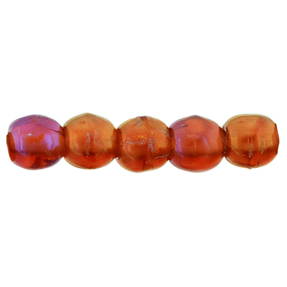 Czech Round Beads 2mm Luster Iris - Ruby