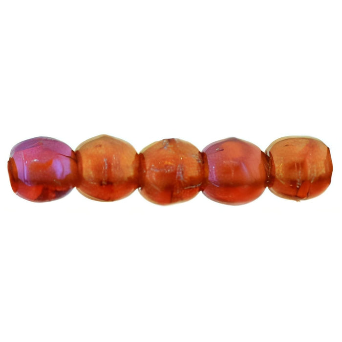 Czech Round Beads 2mm Luster Iris - Ruby