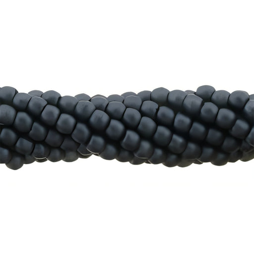 Czech Glass Pearls 2mm Matte - Charcoal
