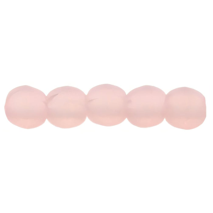 Czech Round Beads 2mm Matte - Milky Pink