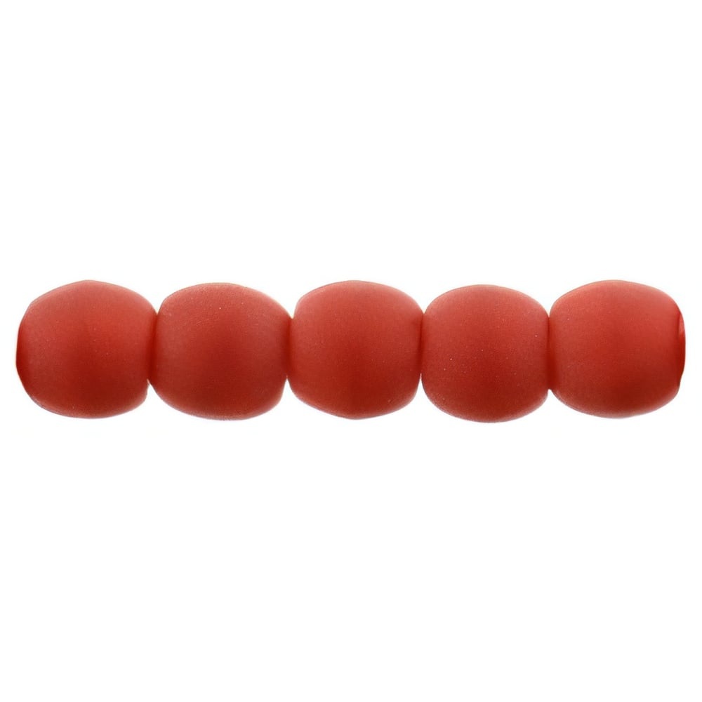 Czech Round Beads 2mm Matte - Opaque Red