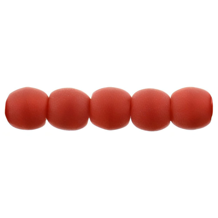 Czech Round Beads 2mm Matte - Opaque Red