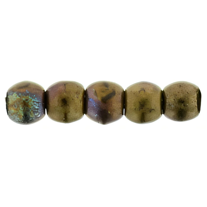 Czech Round Beads 2mm Jet - Matte Bronze Vega