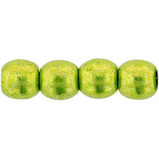 Czech Round Beads 3mm ColorTrends: Saturated Metallic Lime Punch