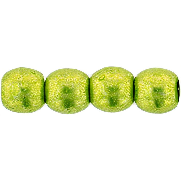 Czech Round Beads 3mm ColorTrends: Saturated Metallic Lime Punch