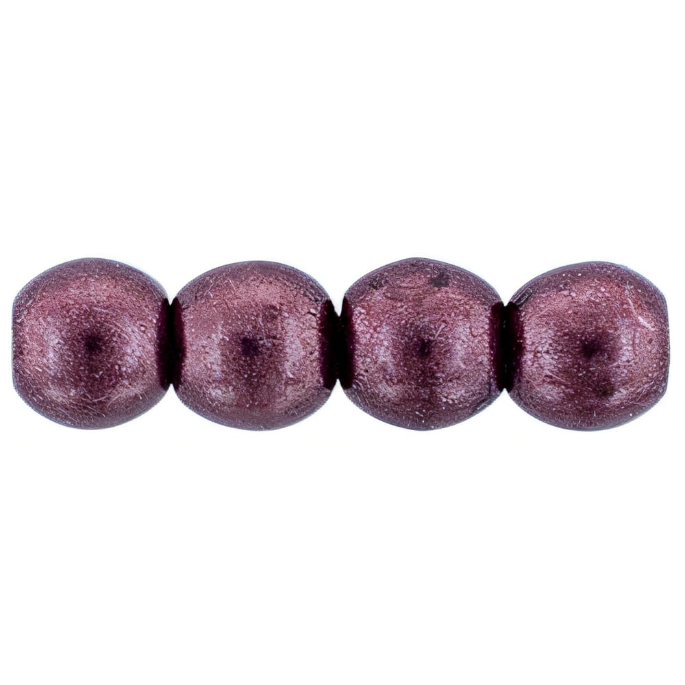 Czech Round Beads 3mm ColorTrends: Saturated Metallic Red Pear