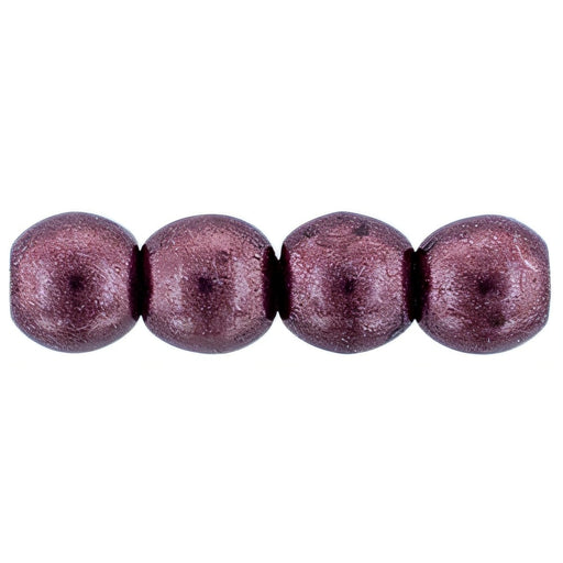 Czech Round Beads 3mm ColorTrends: Saturated Metallic Red Pear