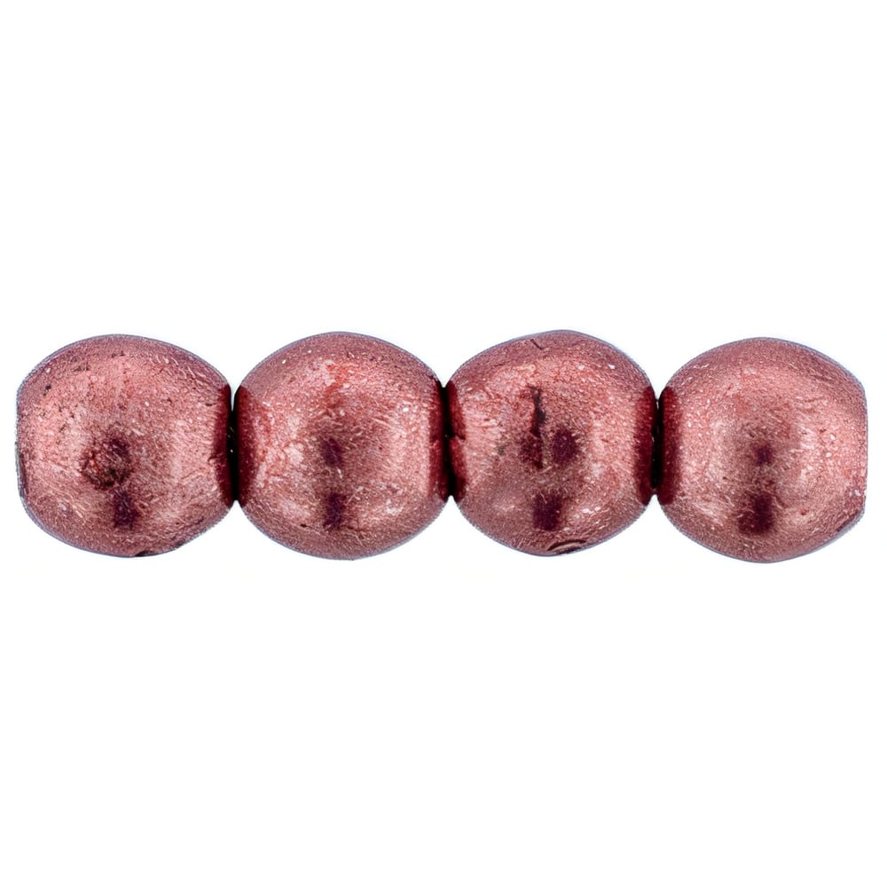 Czech Round Beads 3mm ColorTrends: Saturated Metallic Valiant Poppy