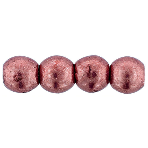 Czech Round Beads 3mm ColorTrends: Saturated Metallic Valiant Poppy