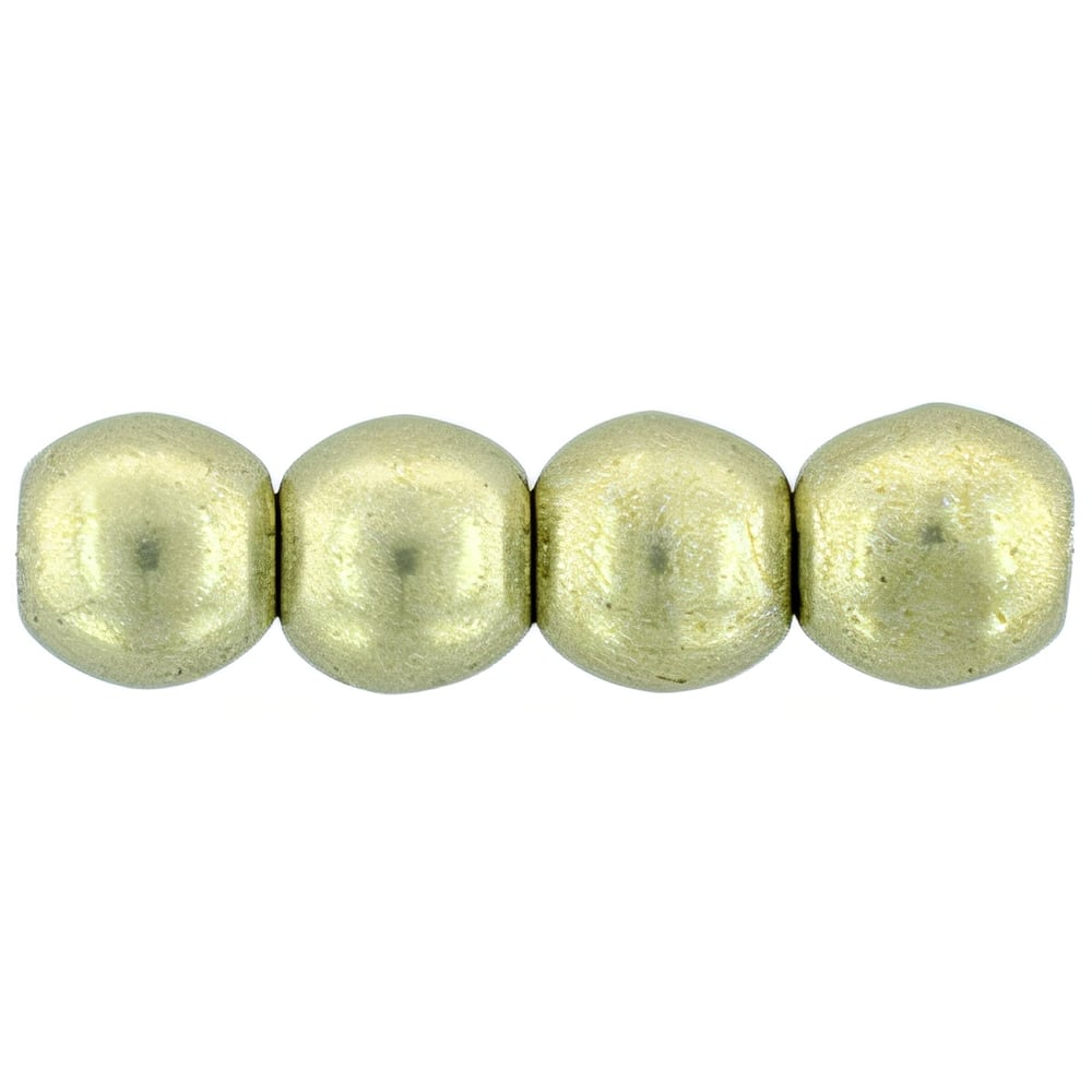 Czech Round Beads 3mm ColorTrends: Saturated Metallic Limelight