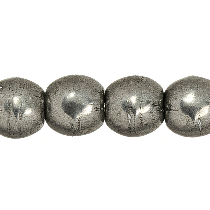 Czech Round Beads 3mm ColorTrends: Saturated Metallic Frost Gray