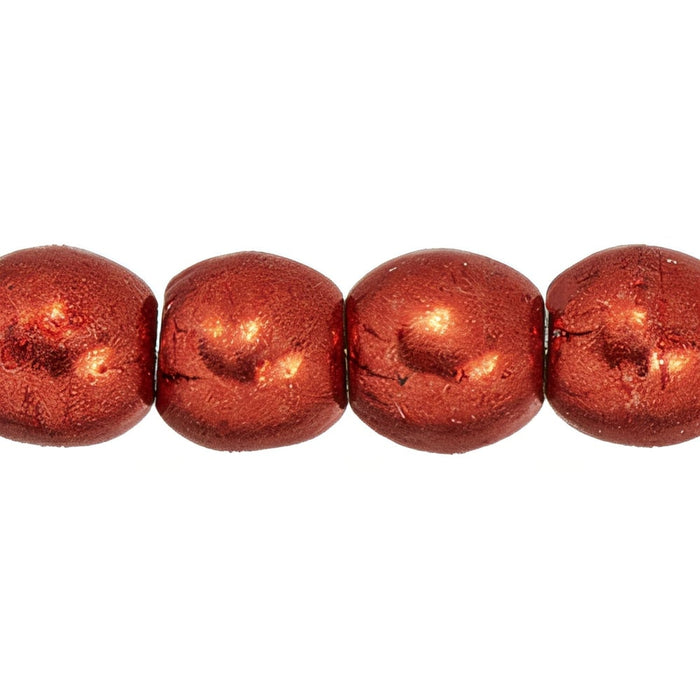 Czech Round Beads 3mm ColorTrends: Saturated Metallic Cranberry