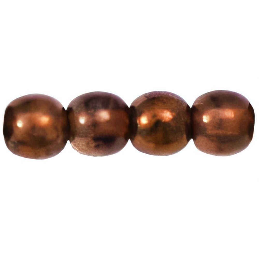 Czech Round Beads 3mm Luster - Transparent Gold/Smokey Topaz