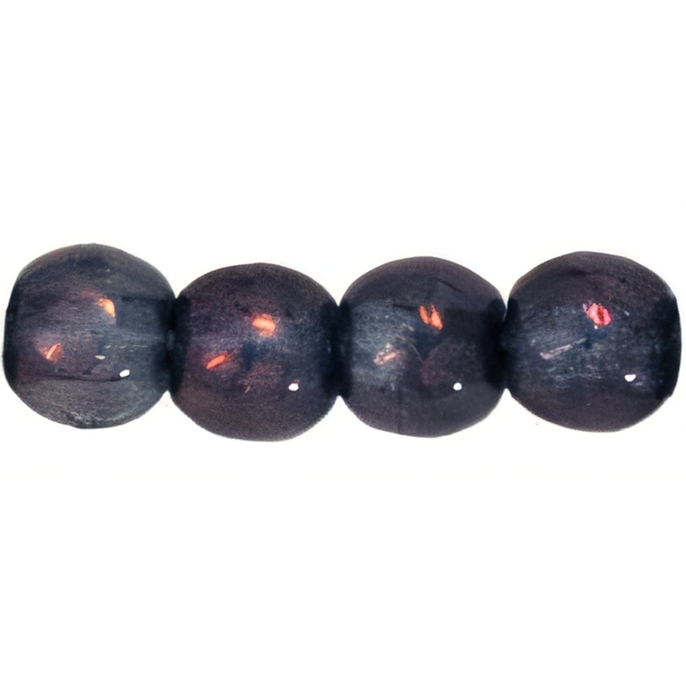 Czech Round Beads 3mm Luster - Transparent Denim Blue