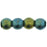 Czech Round Beads 3mm Iris - Green