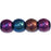 Czech Round Beads 3mm Iris - Purple