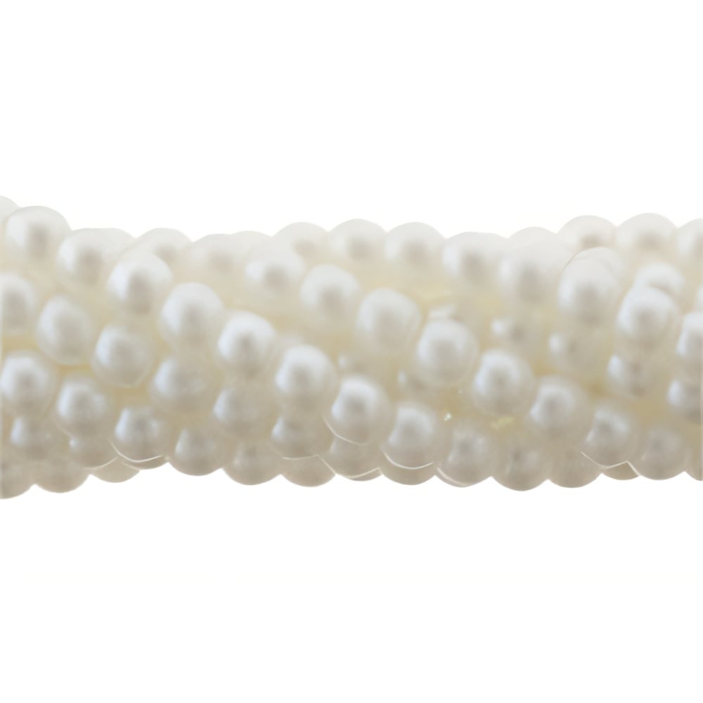 Czech Glass Pearls 3mm Snow