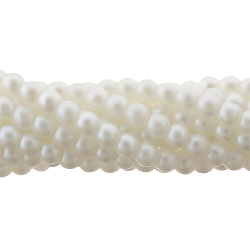 Czech Glass Pearls 3mm Snow