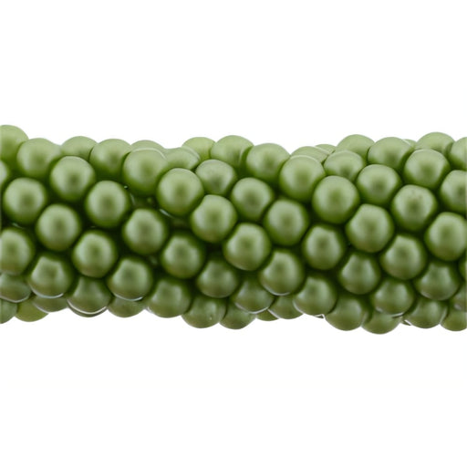 Czech Glass Pearls 3mm Olive