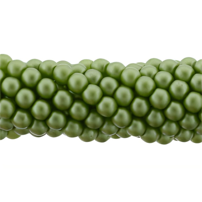 Czech Glass Pearls 3mm Olive