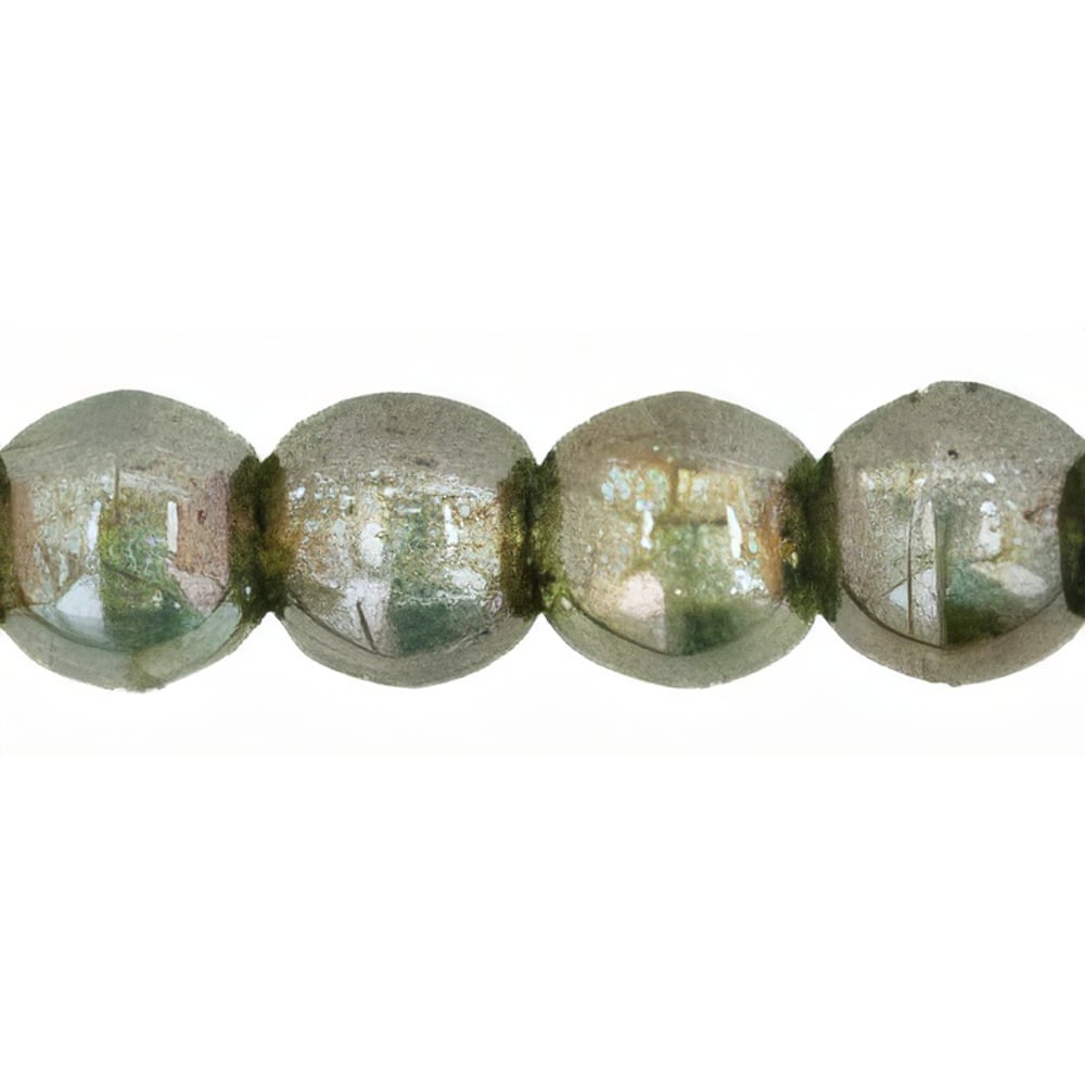 Czech Round Beads 3mm Luster - Transparent Green