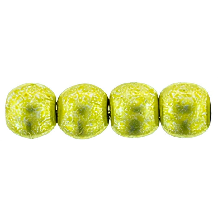 Czech Round Beads 3mm ColorTrends: Saturated Metallic Primrose Yellow