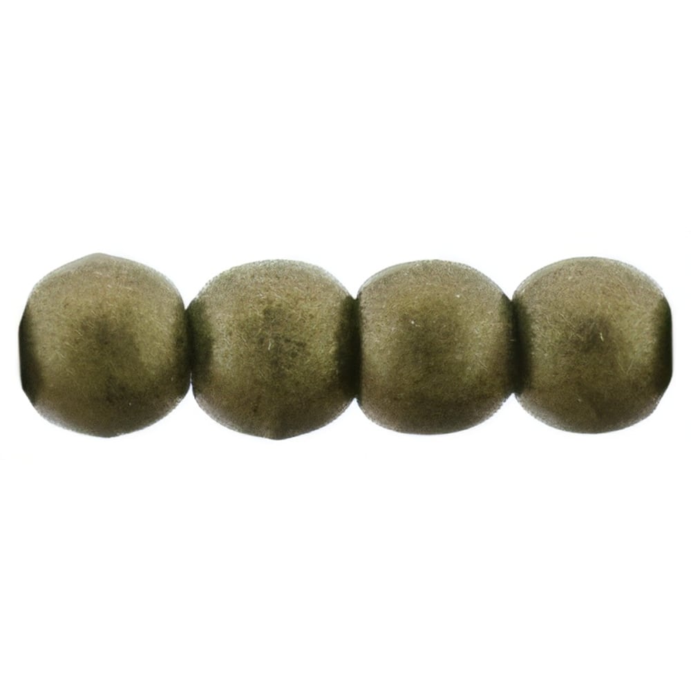 Czech Round Beads 3mm Metallic Suede - Gold