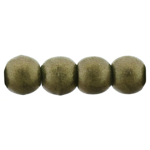 Czech Round Beads 3mm Metallic Suede - Gold