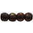 Czech Round Beads 3mm Siam Ruby - Bronze Picasso