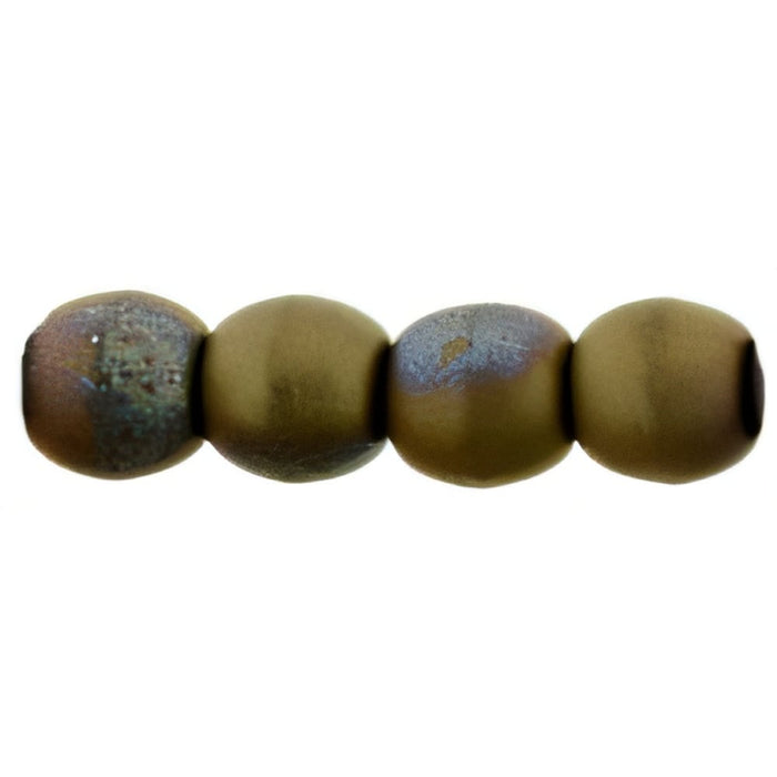 Czech Round Beads 3mm Matte - Oxidized Bronze Clay