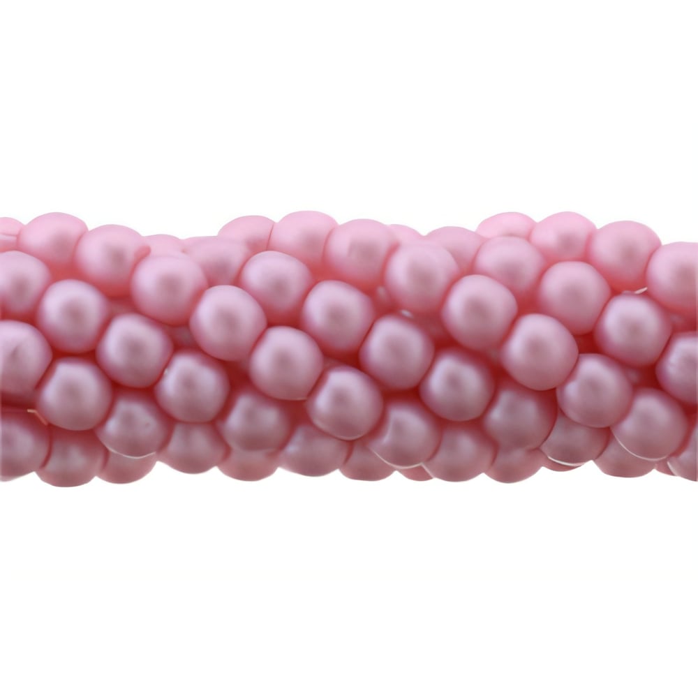 Czech Glass Pearls 3mm Matte - Flamingo