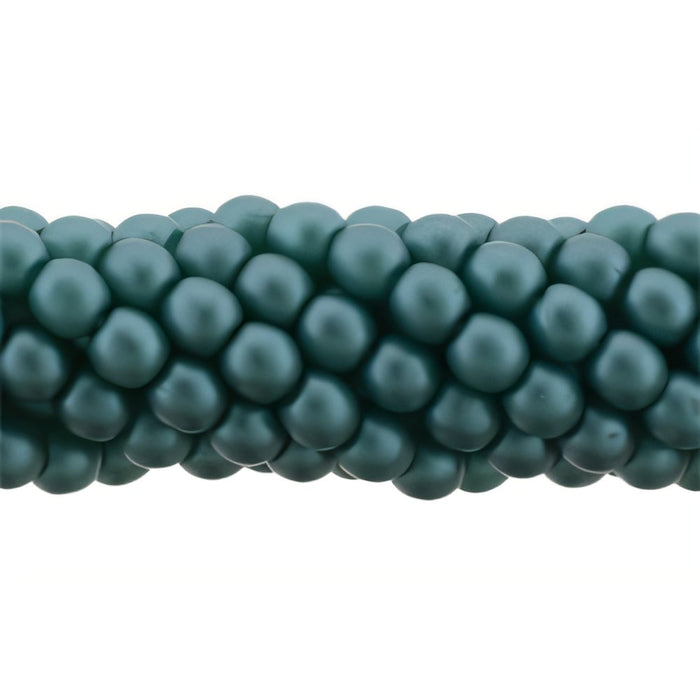 Czech Glass Pearls 3mm Matte - Teal