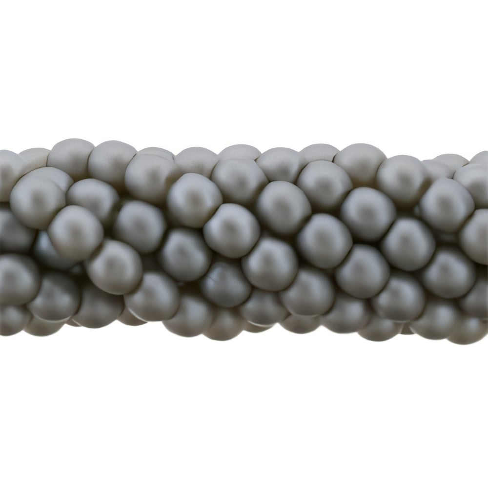 Czech Glass Pearls 3mm Matte - Silver