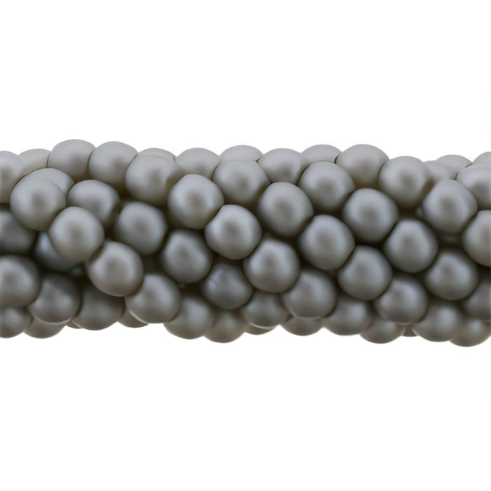 Czech Glass Pearls 3mm Matte - Silver