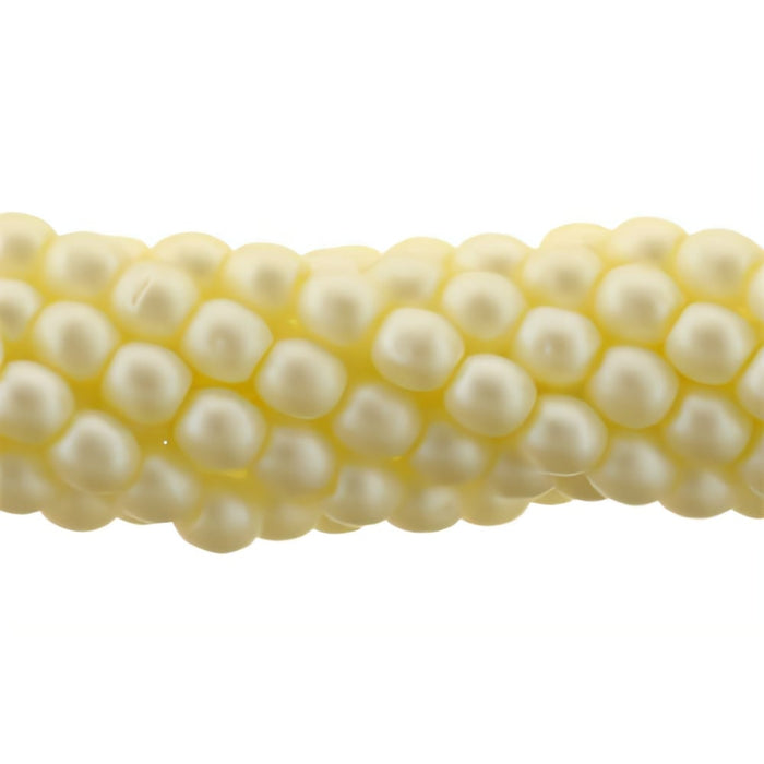 Czech Glass Pearls 3mm Matte - Cream
