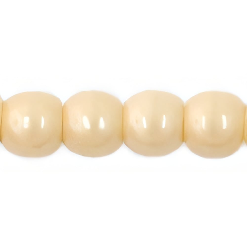 Czech Round Beads 3mm Luster - Opaque Champagne