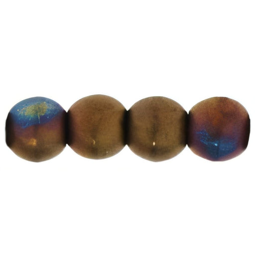 Czech Round Beads 3mm Jet - Matte Bronze Vega