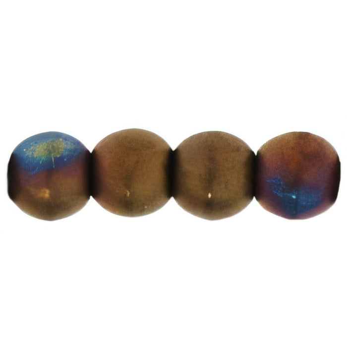 Czech Round Beads 3mm Jet - Matte Bronze Vega