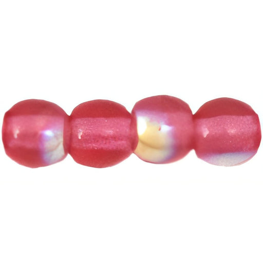 Czech Round Beads 3mm Fuchsia AB