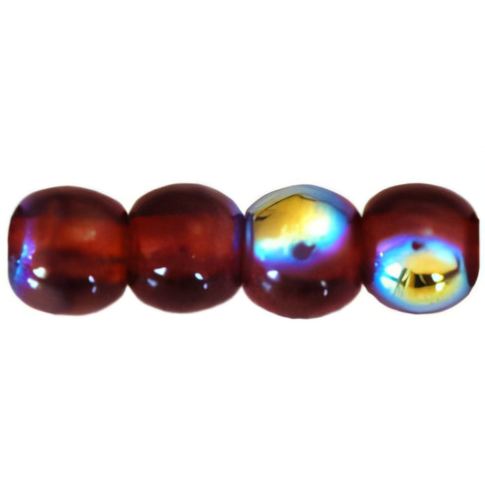 Czech Round Beads 3mm Ruby AB
