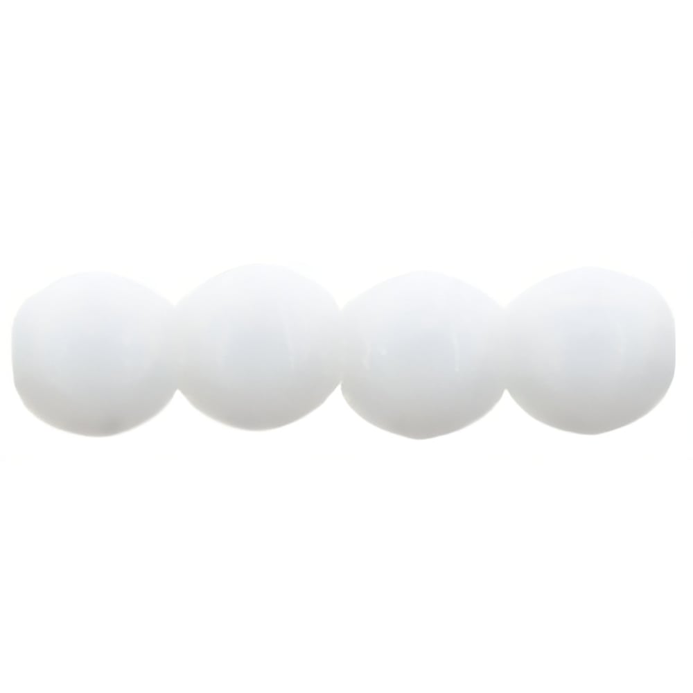 Czech Round Beads 4mm Opaque White