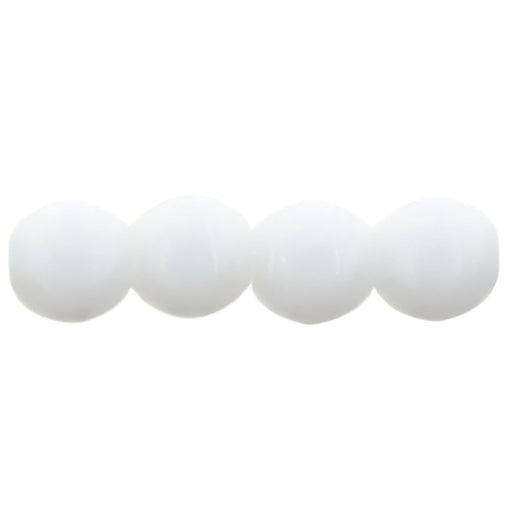 Czech Round Beads 4mm Opaque White