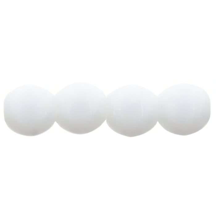 Czech Round Beads 4mm Opaque White